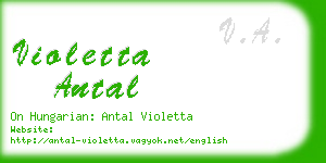 violetta antal business card